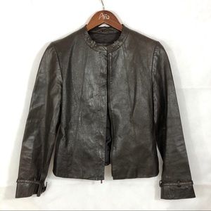 Identity Classic Brown Leather Jacket